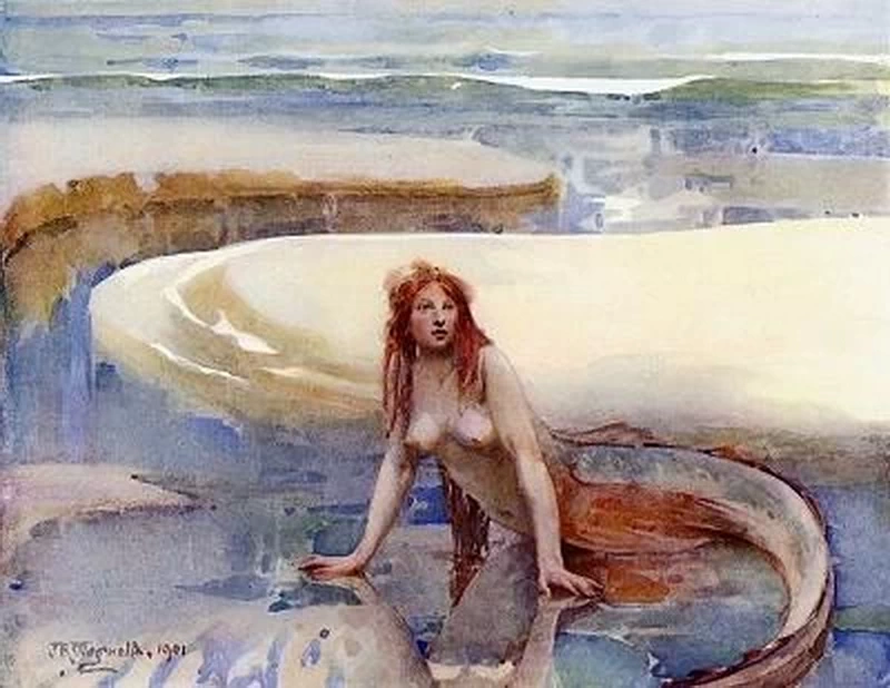 L'arcobaleno giace nella curva della sabbia 1901